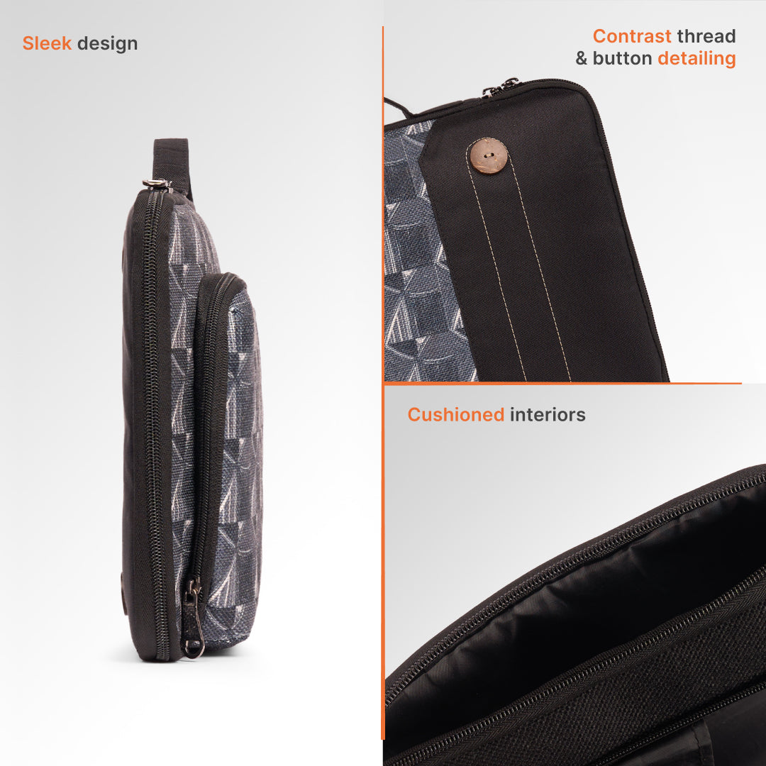 Kochi Carbon Urban Laptop Sleeve - 15.6inch (Black)