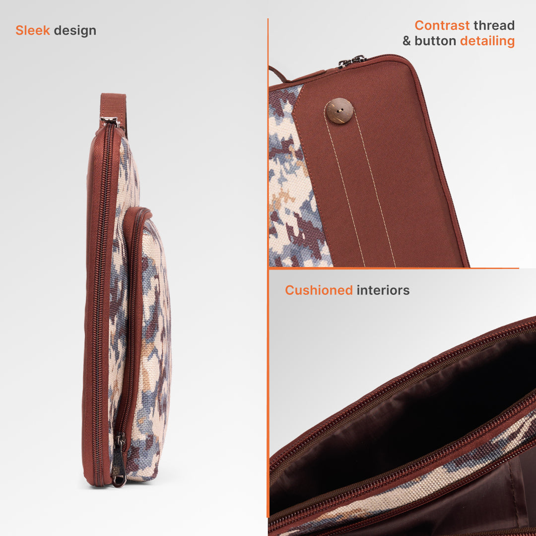 Kasauli Cipher Urban Laptop Sleeve - 15.6inch (Brown)