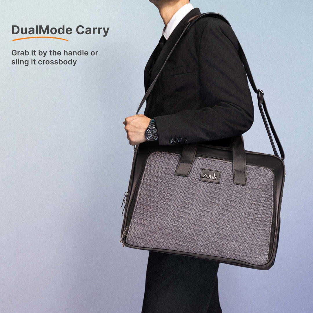 Zanskar Zenith Executive Laptop Bag (Black)