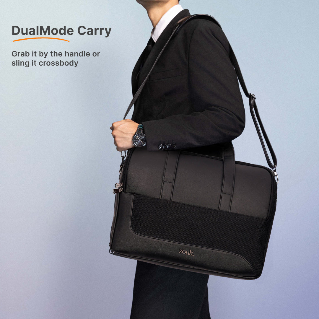 Jet Black Office Laptop Bag (Black)