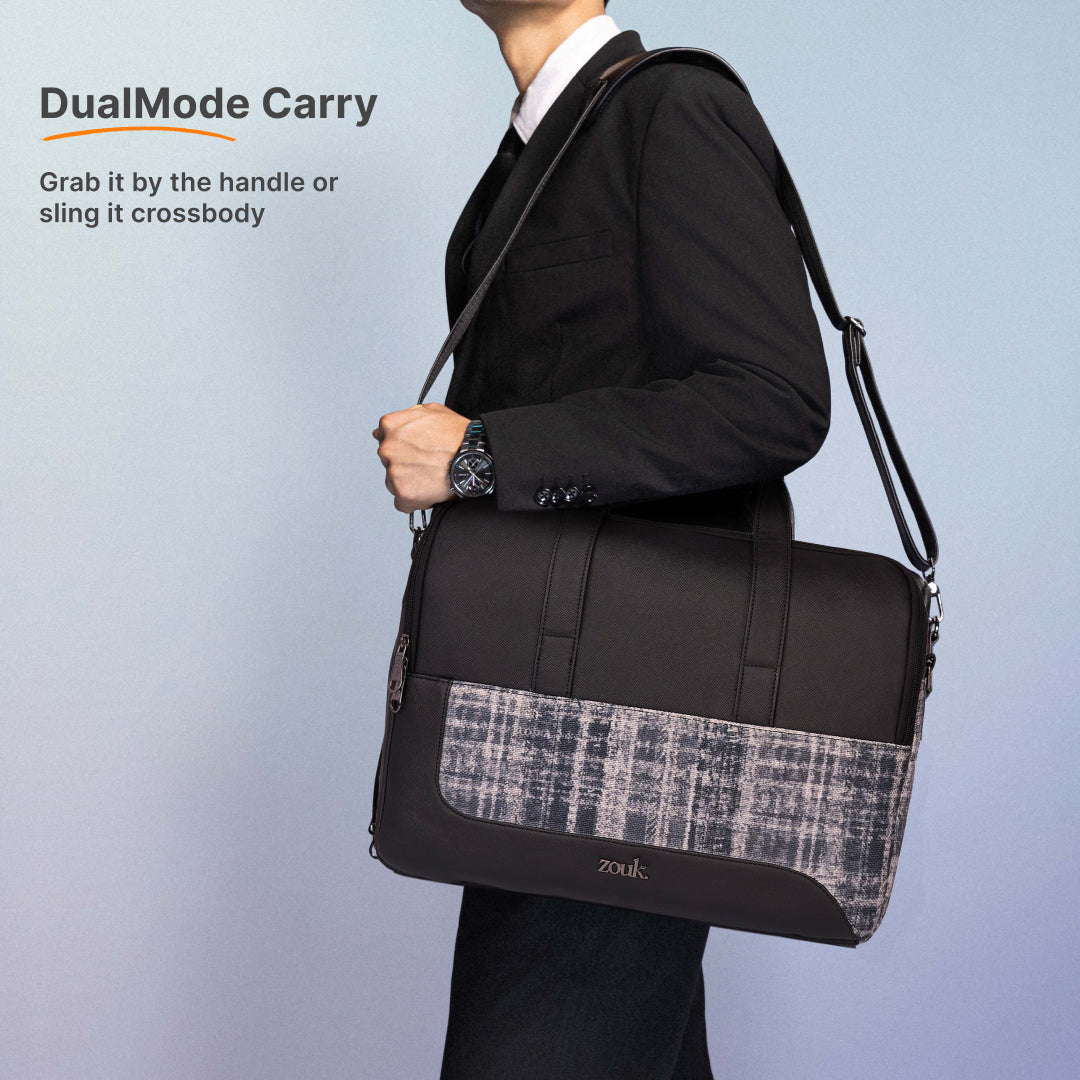 Leh Grit Office Laptop Bag (Black)