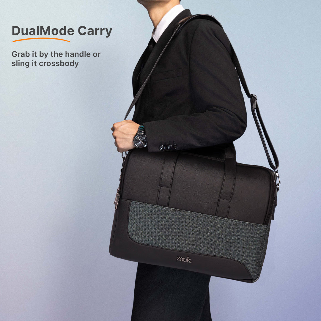Ajmer Haze Office Laptop Bag (Black)
