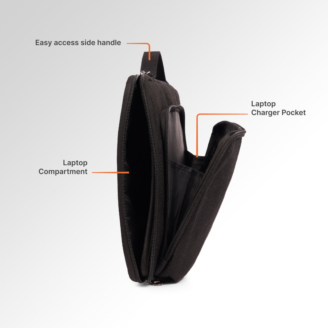 Jet Black Urban Laptop Sleeve - 14inch (Black)