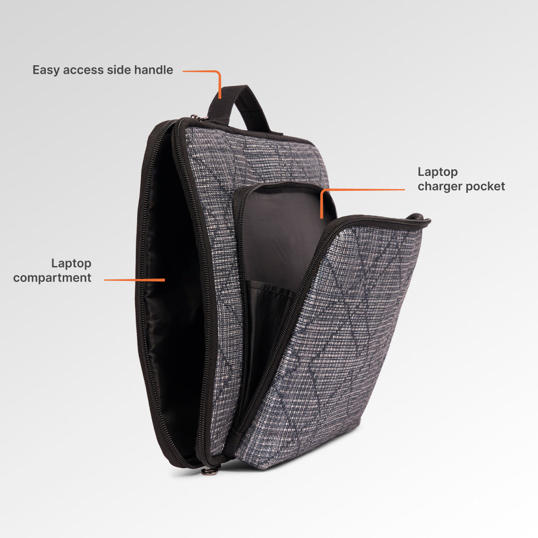 Calcutta Pixels Signature Laptop Sleeve - 16inch (Black)