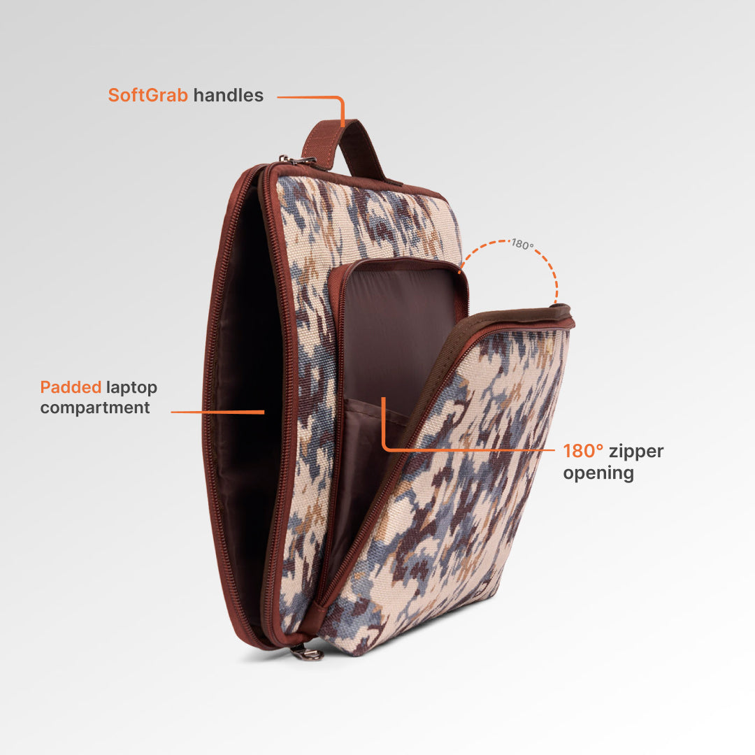 Kasauli Cipher Urban Laptop Sleeve - 15.6inch (Brown)