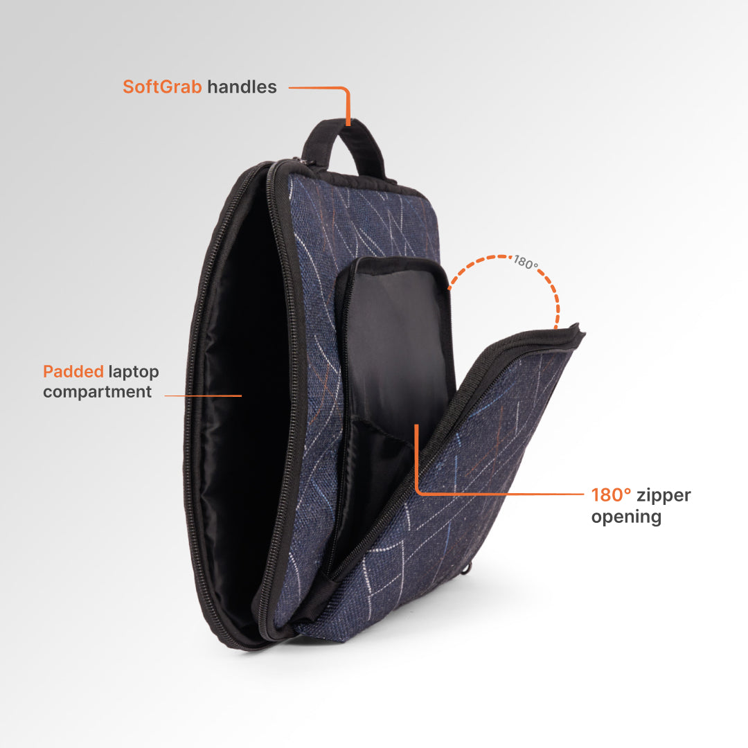 Bombay Tartan Signature Laptop Sleeve - 14inch (Black)