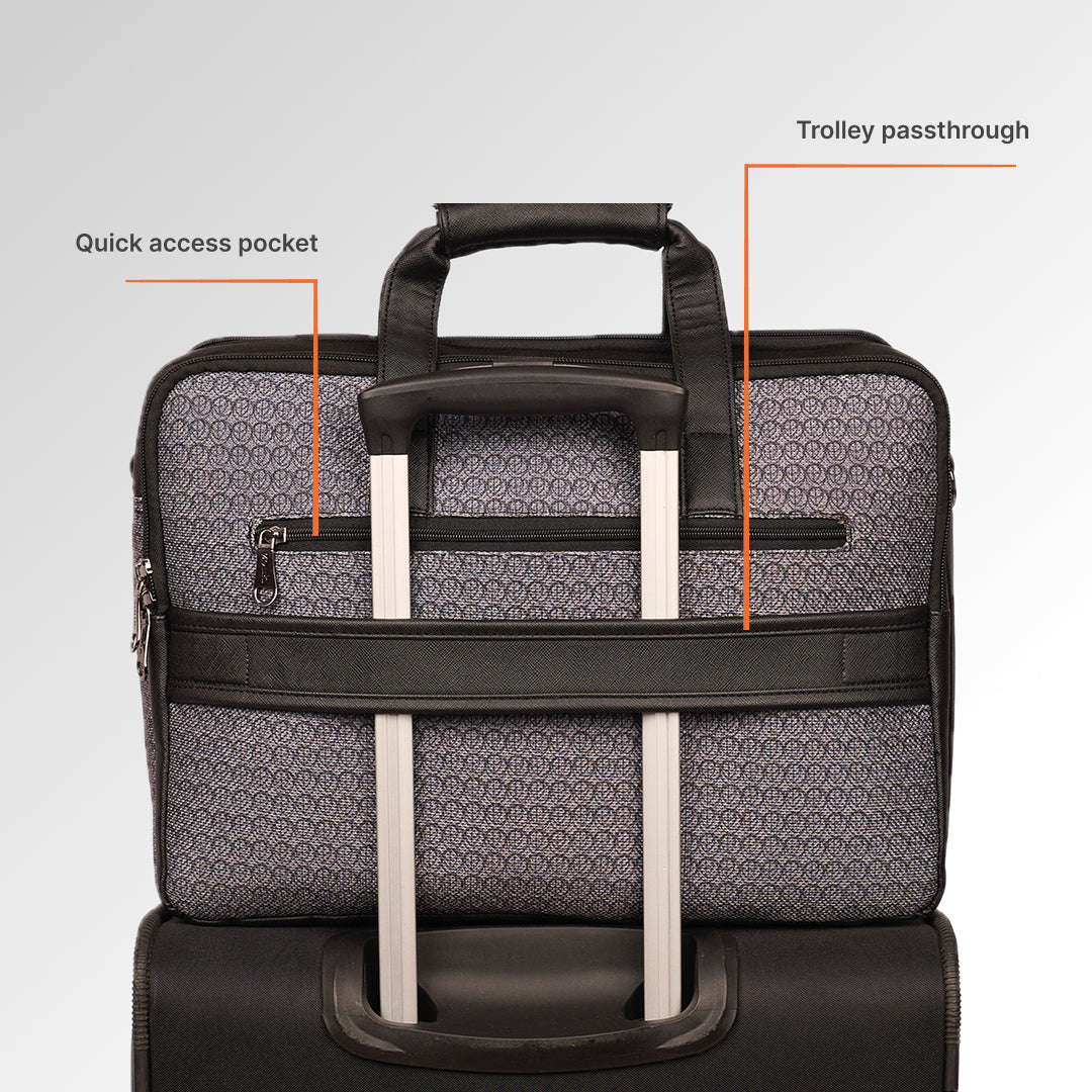 Zanskar Zenith Office Laptop Bag (Black)