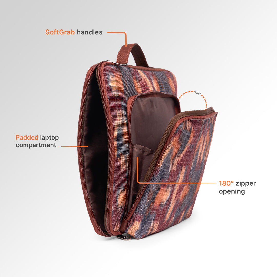 Ajanta Allure Signature Laptop Sleeve - 14inch (Brown)