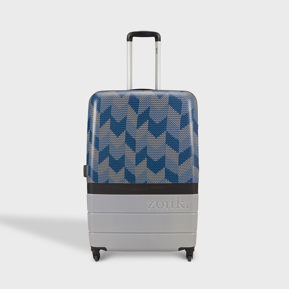 Himachal Chevron Grey Raahi Trolley Bag (Large)
