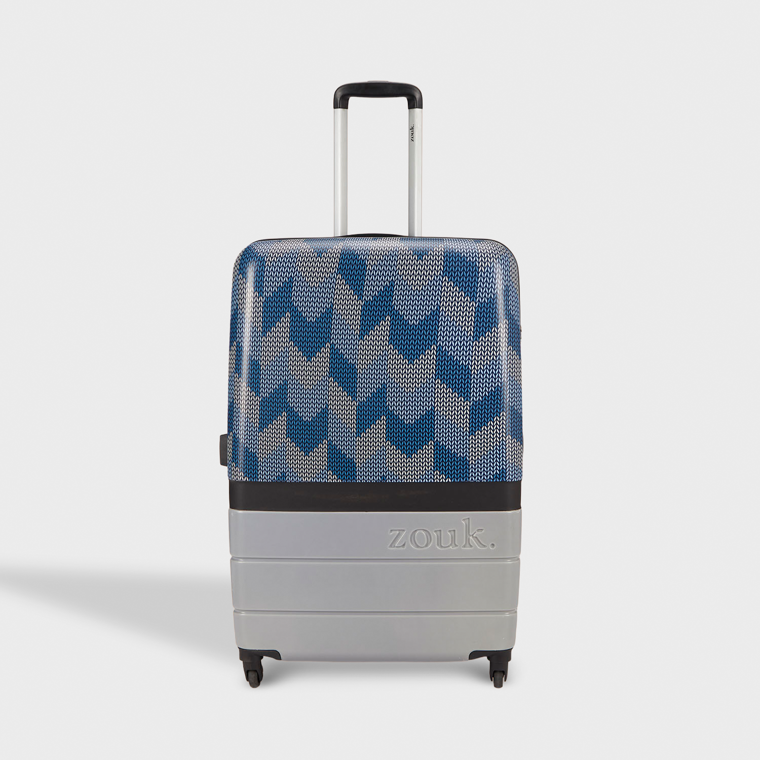 Himachal Chevron Grey Raahi Trolley Bag (Large)