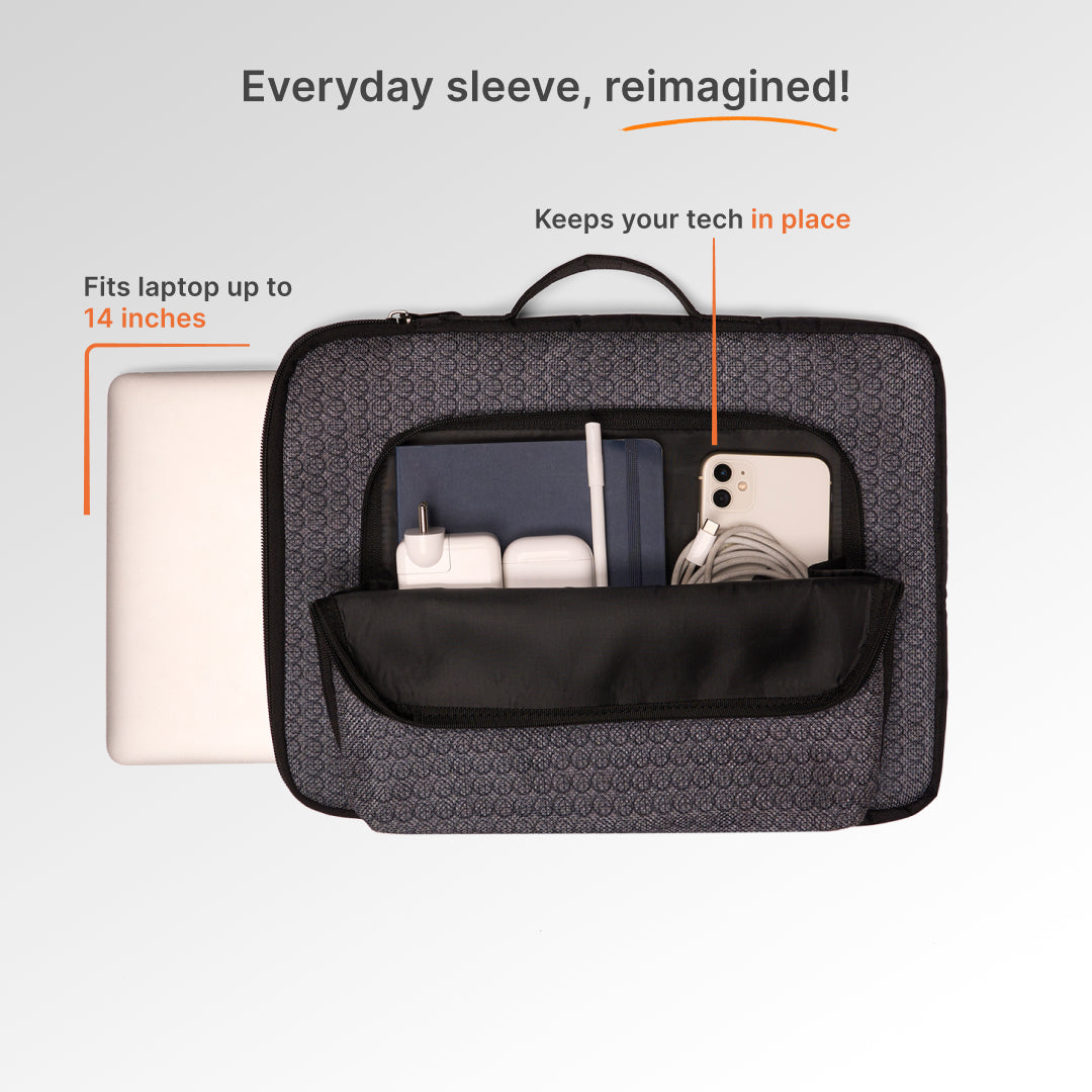 Zanskar Zenith Signature Laptop Sleeve - 14inch (Black)