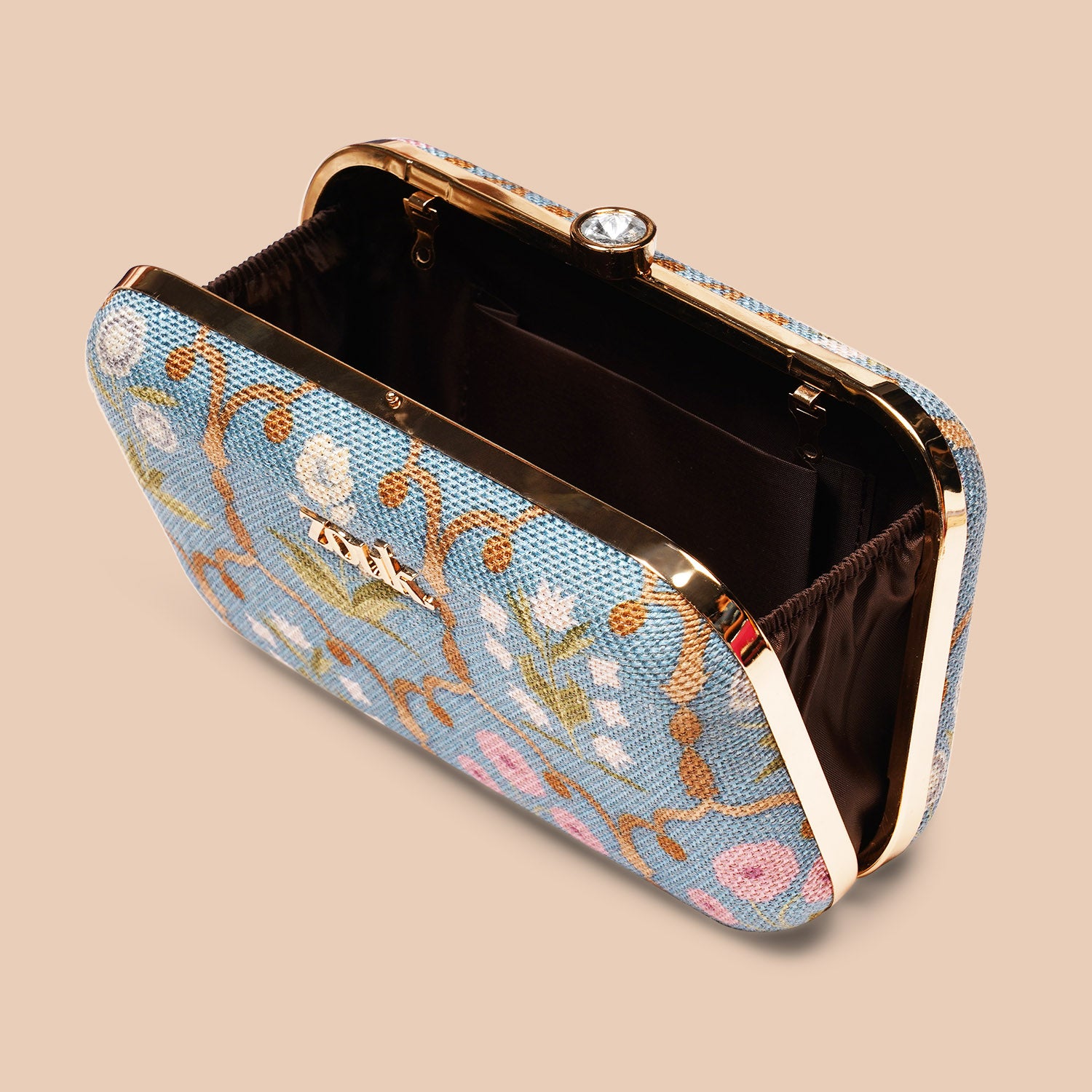 Jaipur Fresco Blue Clutch