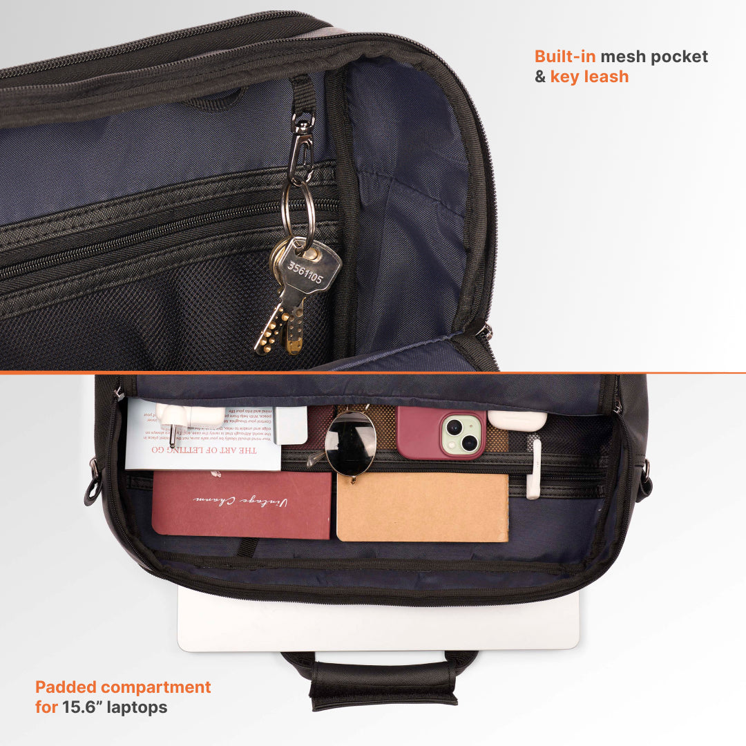 Zanskar Zenith Office Laptop Bag (Black)