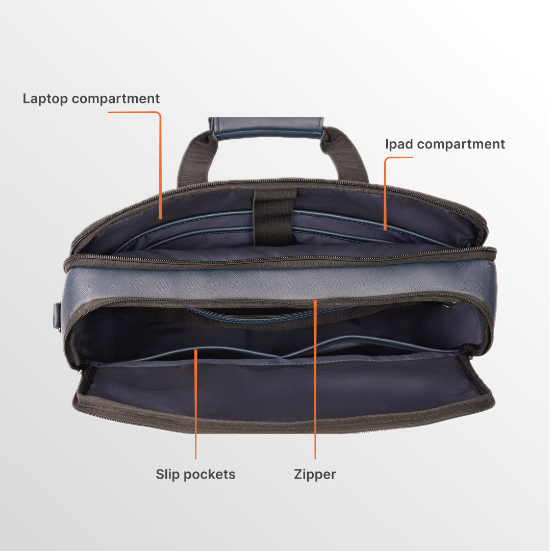 Bombay Tartan Office Laptop Bag (Blue)