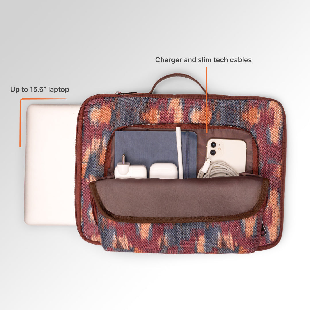 Ajanta Allure Signature Laptop Sleeve - 16inch (Brown)