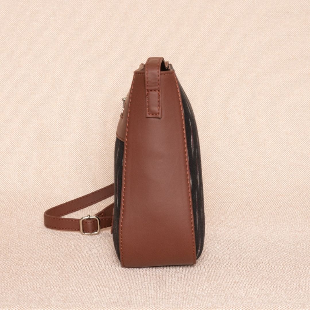 FloMotif & Royal Indian Peacock Motif - Statement Office Bag & U-Shaped Sling Bag Comb
