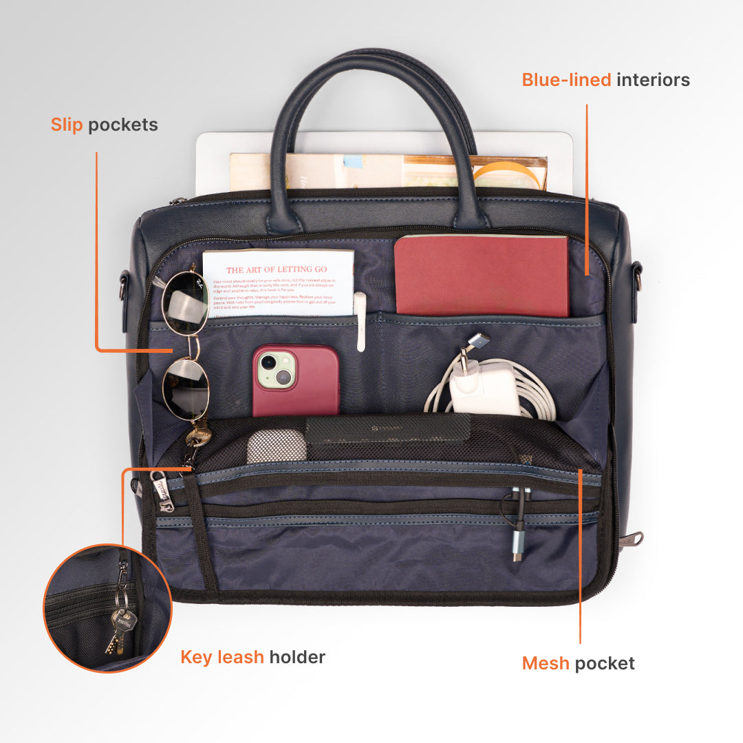 Bombay Tartan Pro Laptop Bag (Blue)