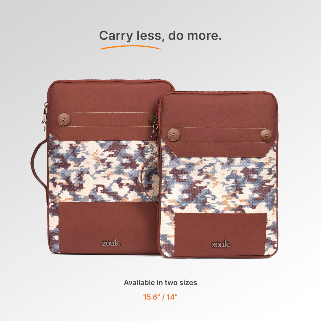 Kasauli Cipher Urban Laptop Sleeve - 15.6inch (Brown)