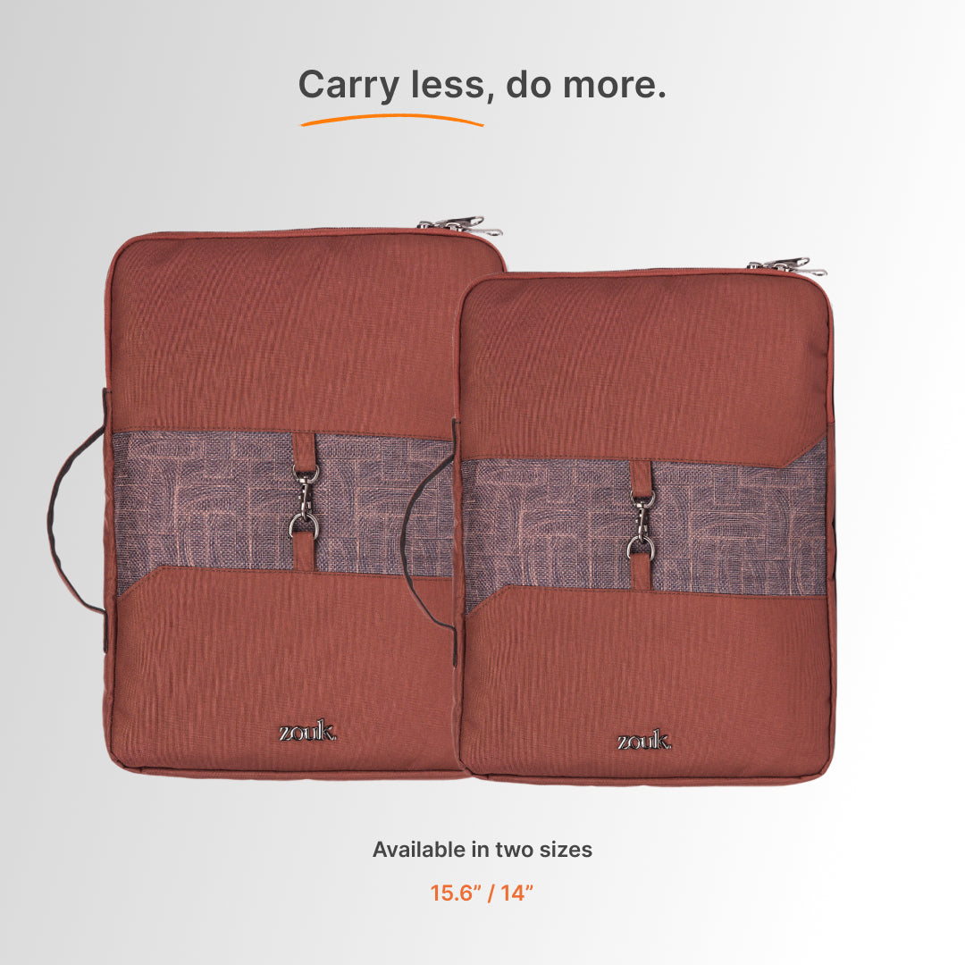 Golkonda Brass Signature Laptop Sleeve - 14inch (Brown)