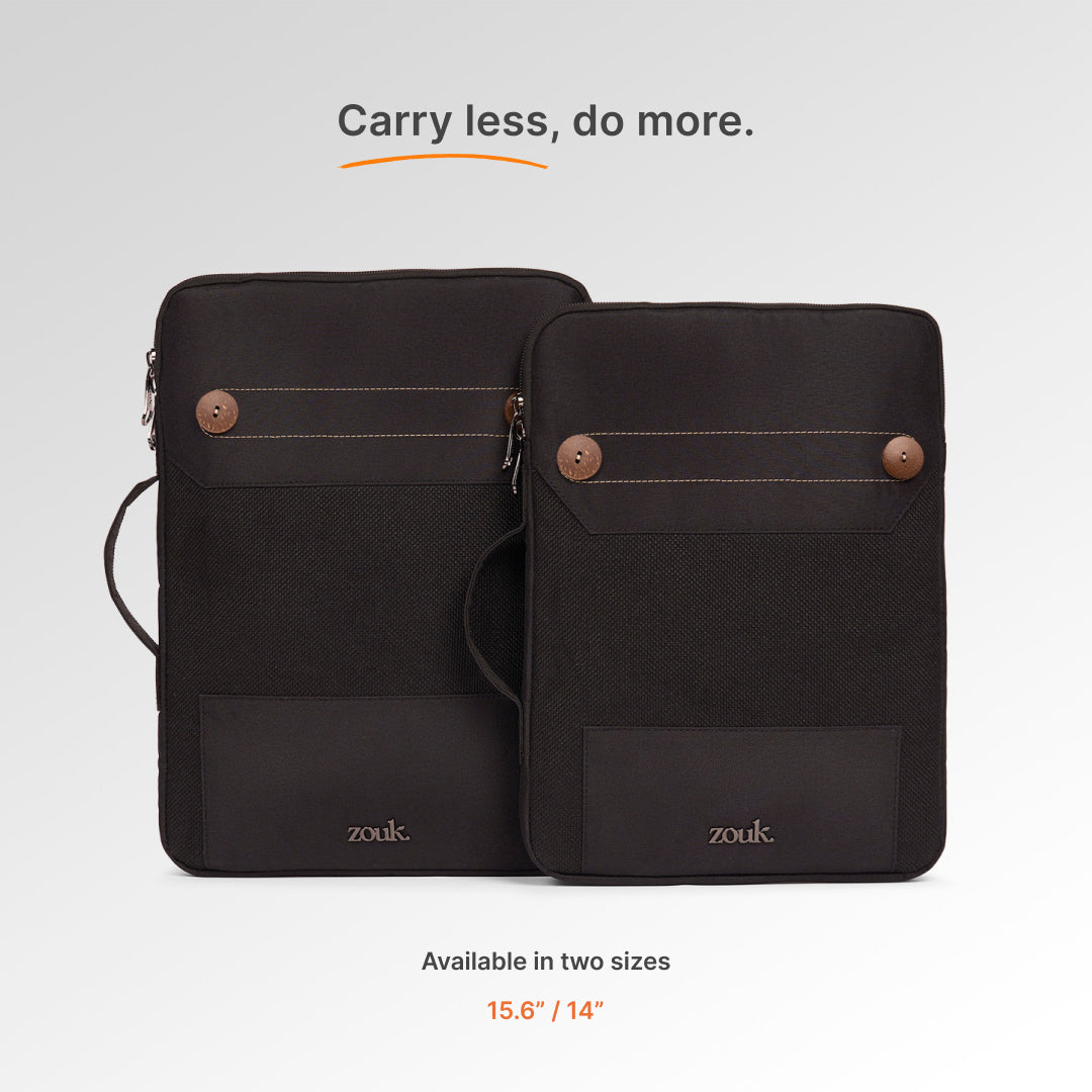 Jet Black Urban Laptop Sleeve - 15.6inch (Black)