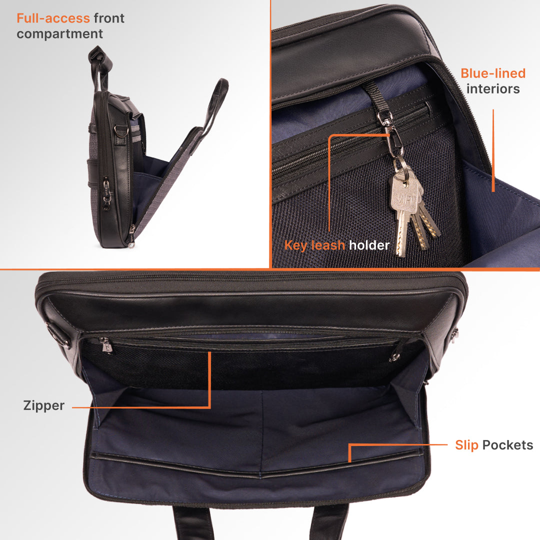 Zanskar Zenith Executive Laptop Bag (Black)