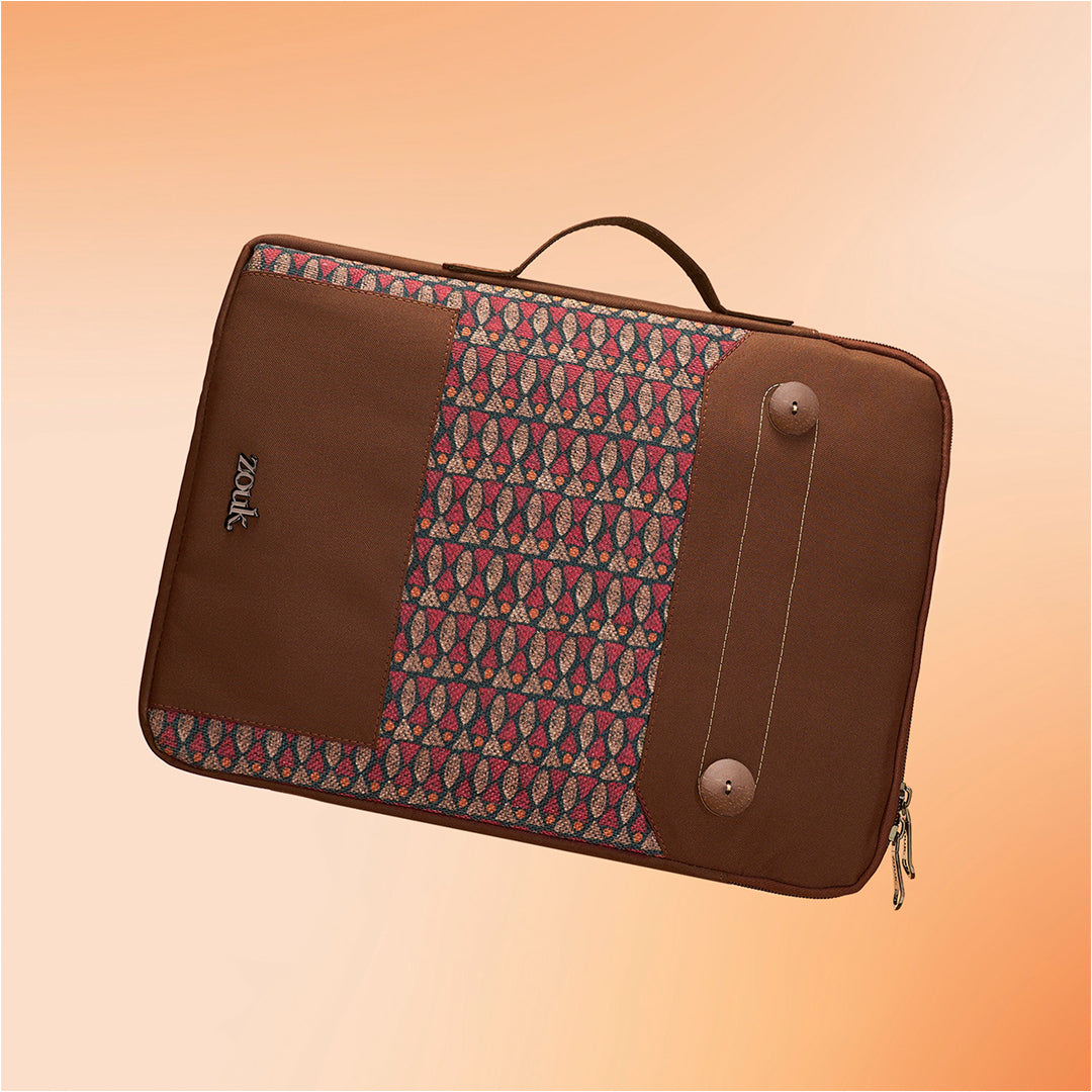 Indore Mosaic Urban Laptop Sleeve - 14inch (Brown)