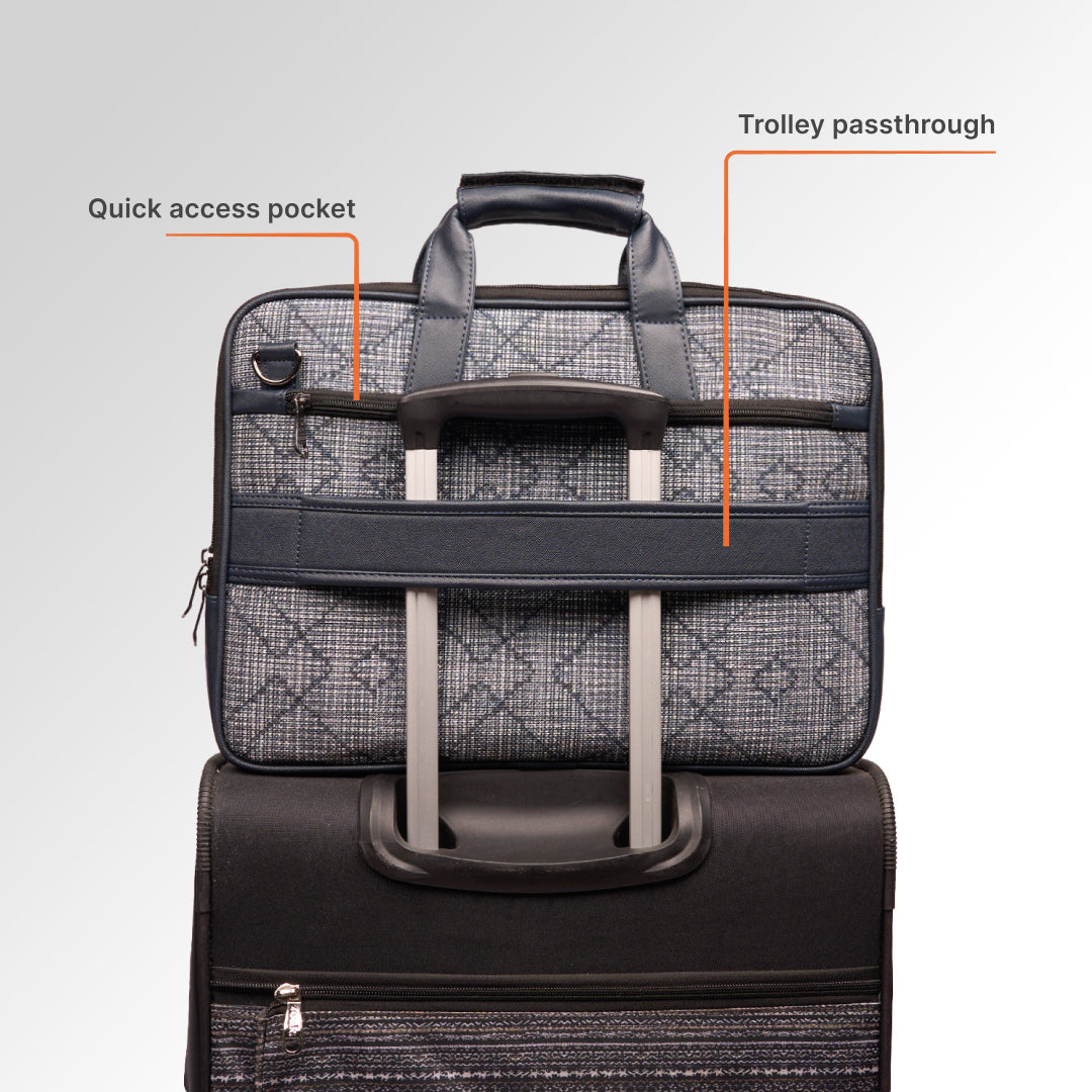 Calcutta Pixels Executive Laptop Bag (Blue)