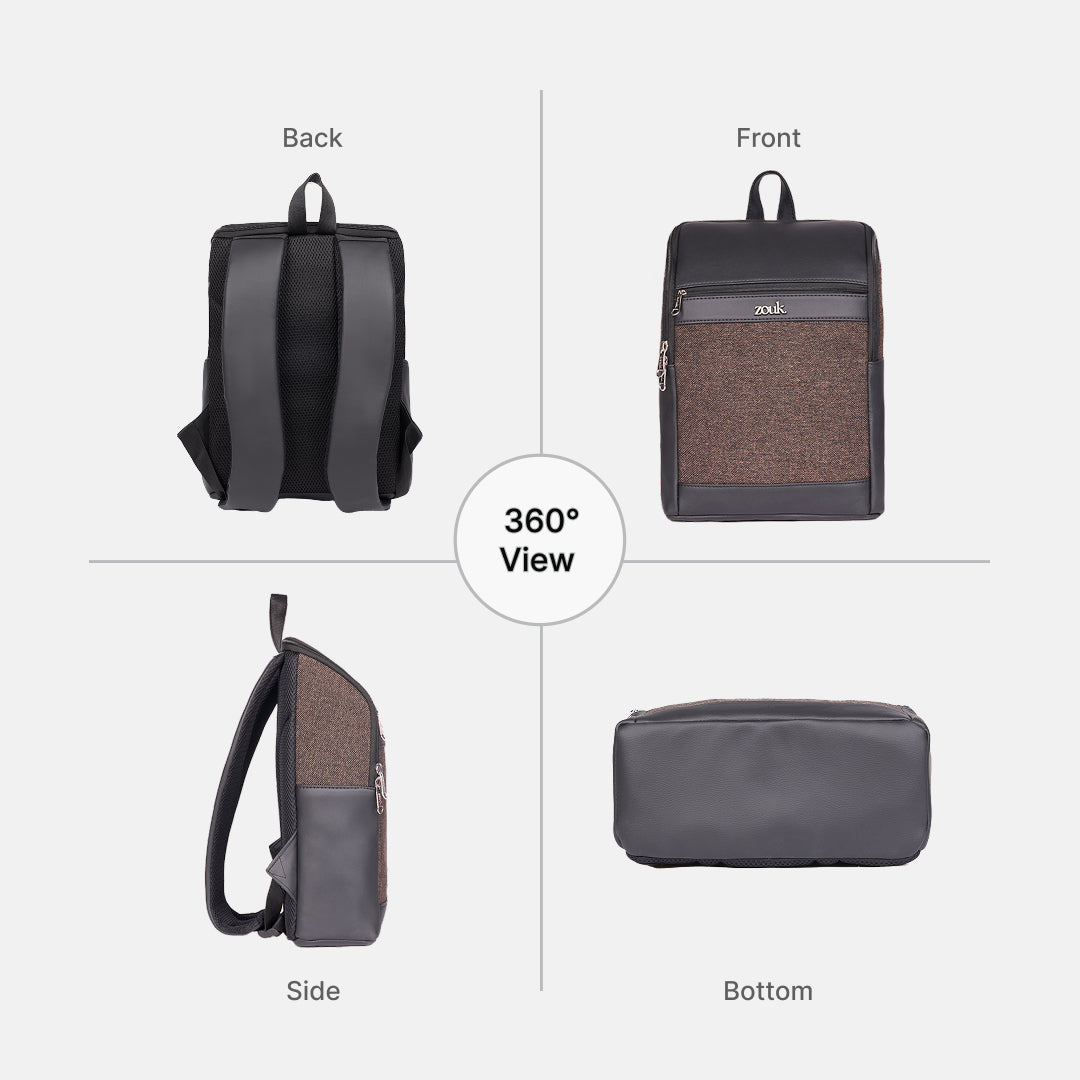 Amalia Laptop Backpack (Black) - Bristel