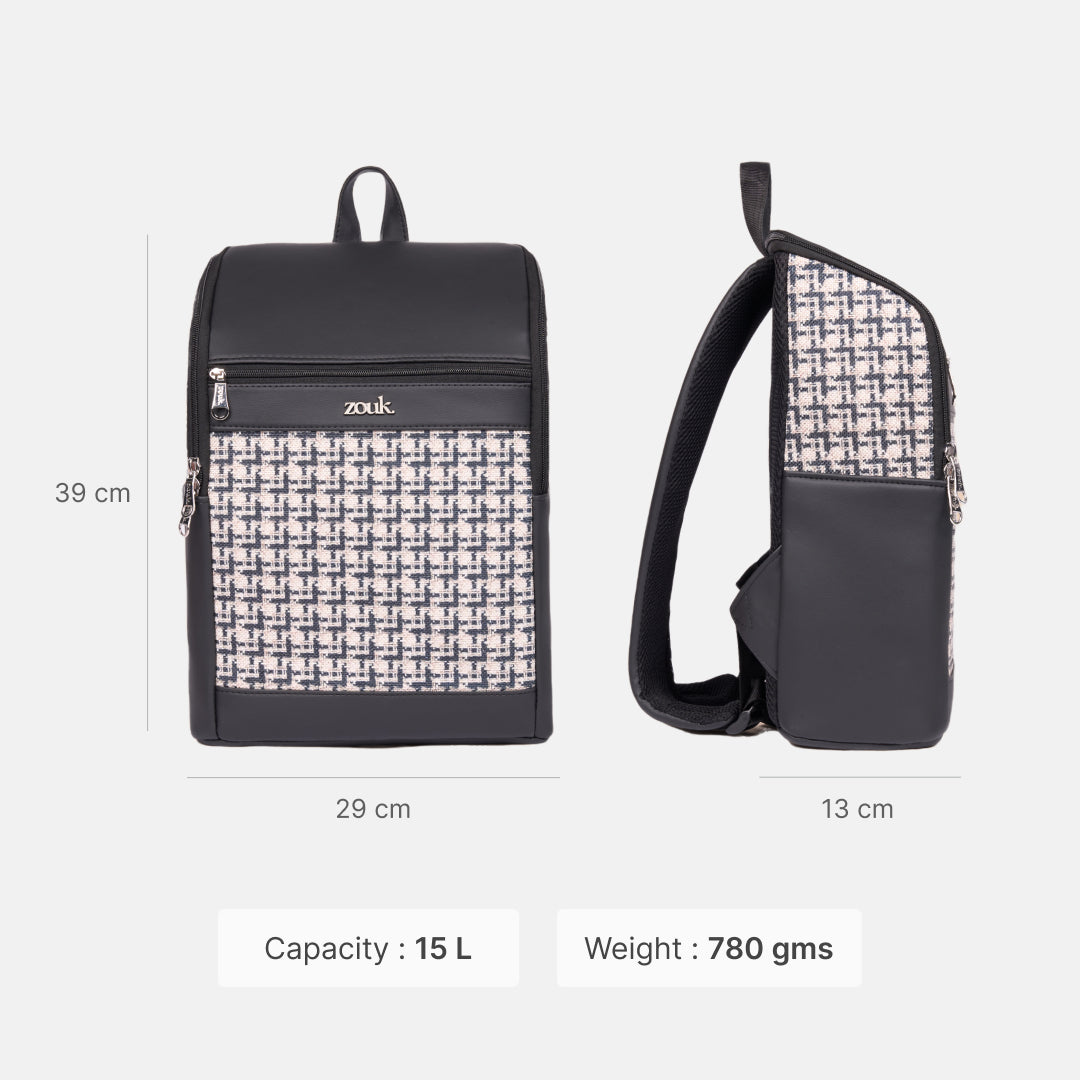 Amalia Laptop Backpack (Black) - Carter Checks
