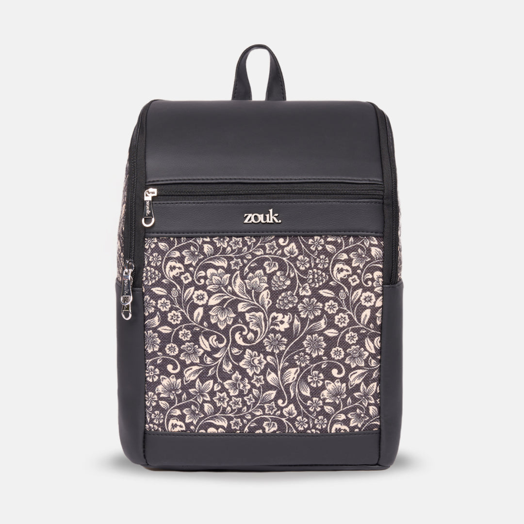 Amalia Laptop Backpack (Black) - FloMotif