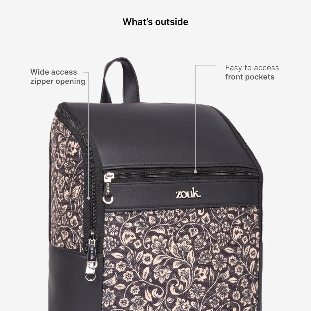 Amalia Laptop Backpack (Black) - FloMotif