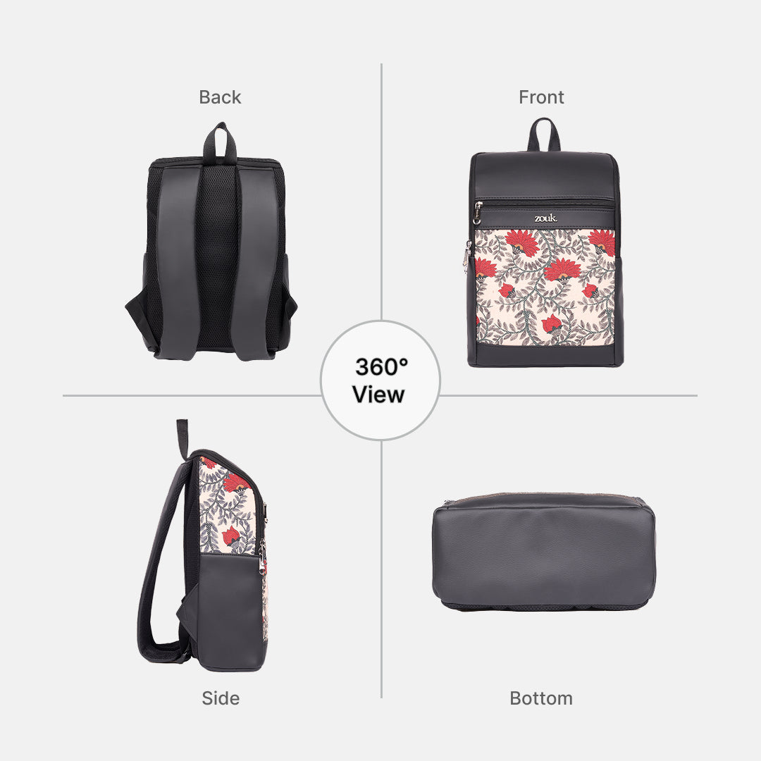 Amalia Laptop Backpack (Black) - Nawabi Couture