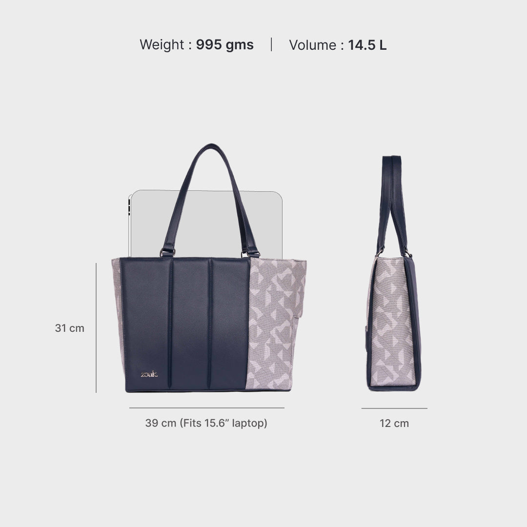 Aravali Abstract Ace Office Bag (Navy Blue)
