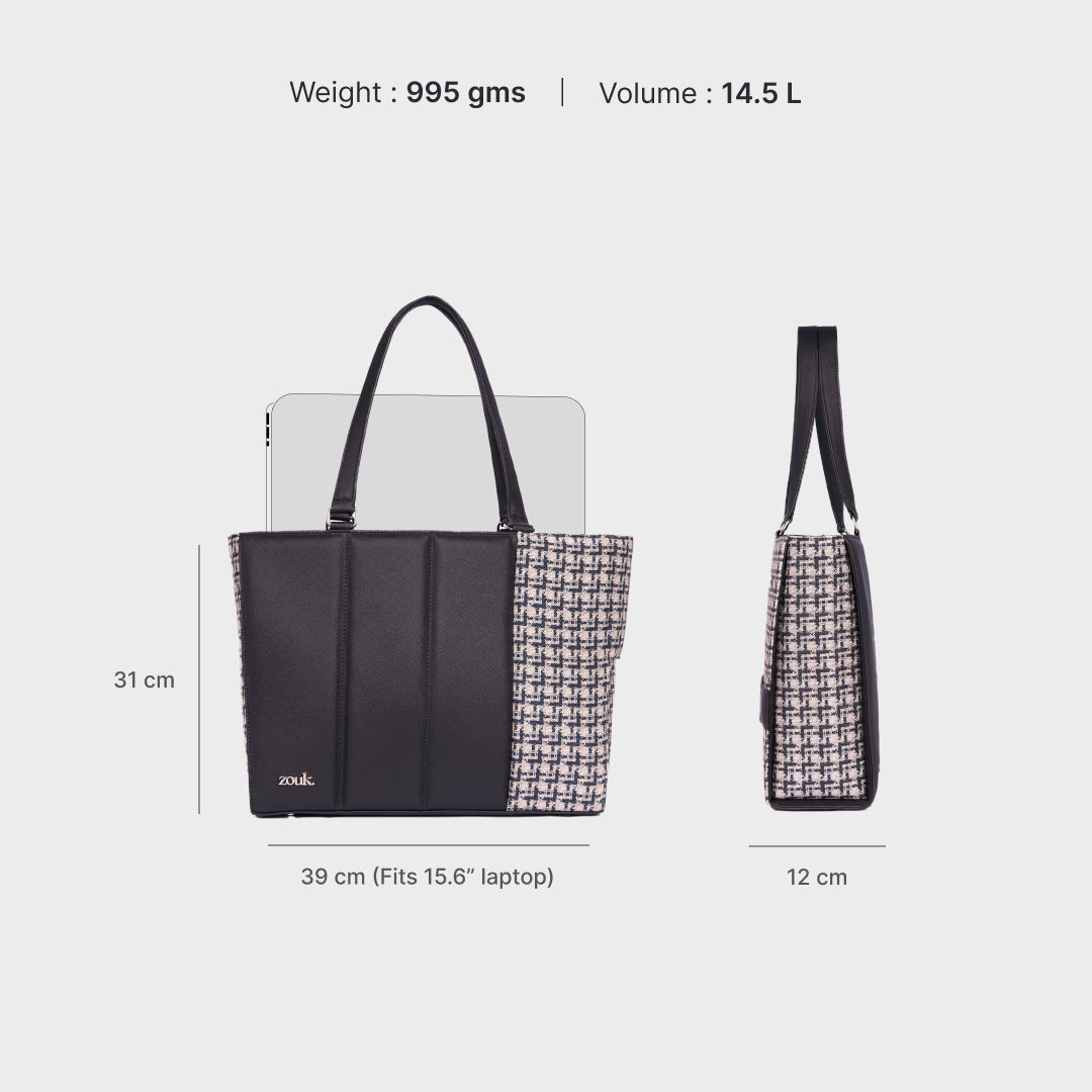 Carter Checks Ace Office Bag (Black)