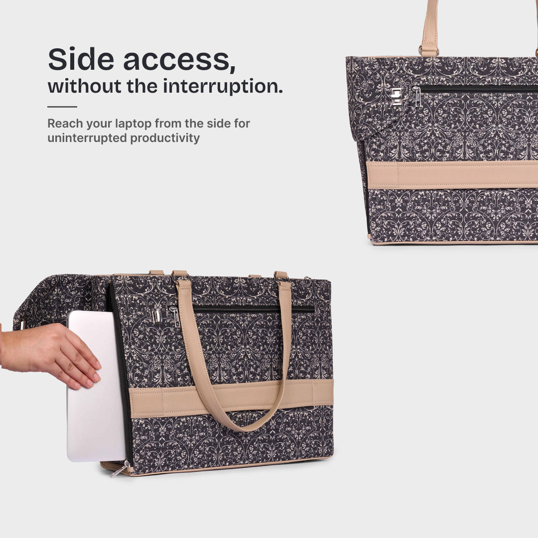 Lattice Lace Ace Office Bag (Beige)