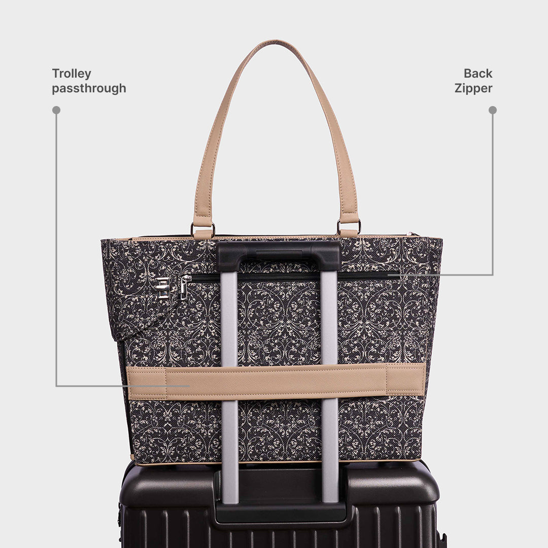 Lattice Lace Ace Office Bag (Beige)