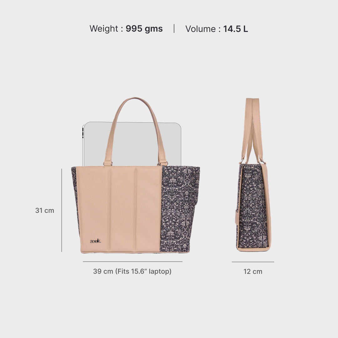 Lattice Lace Ace Office Bag (Beige)