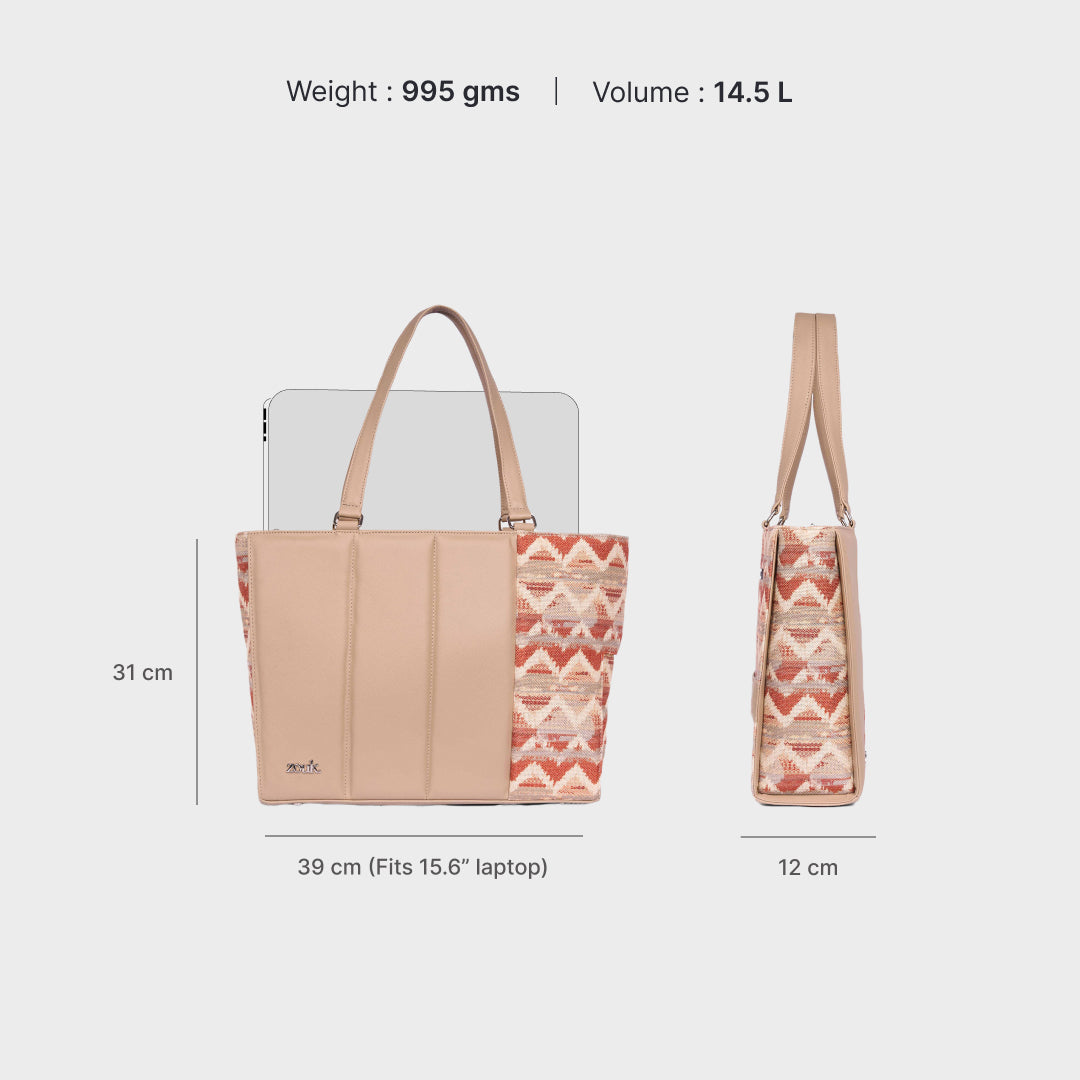 Salawas Saffron Ace Office Bag (Beige)