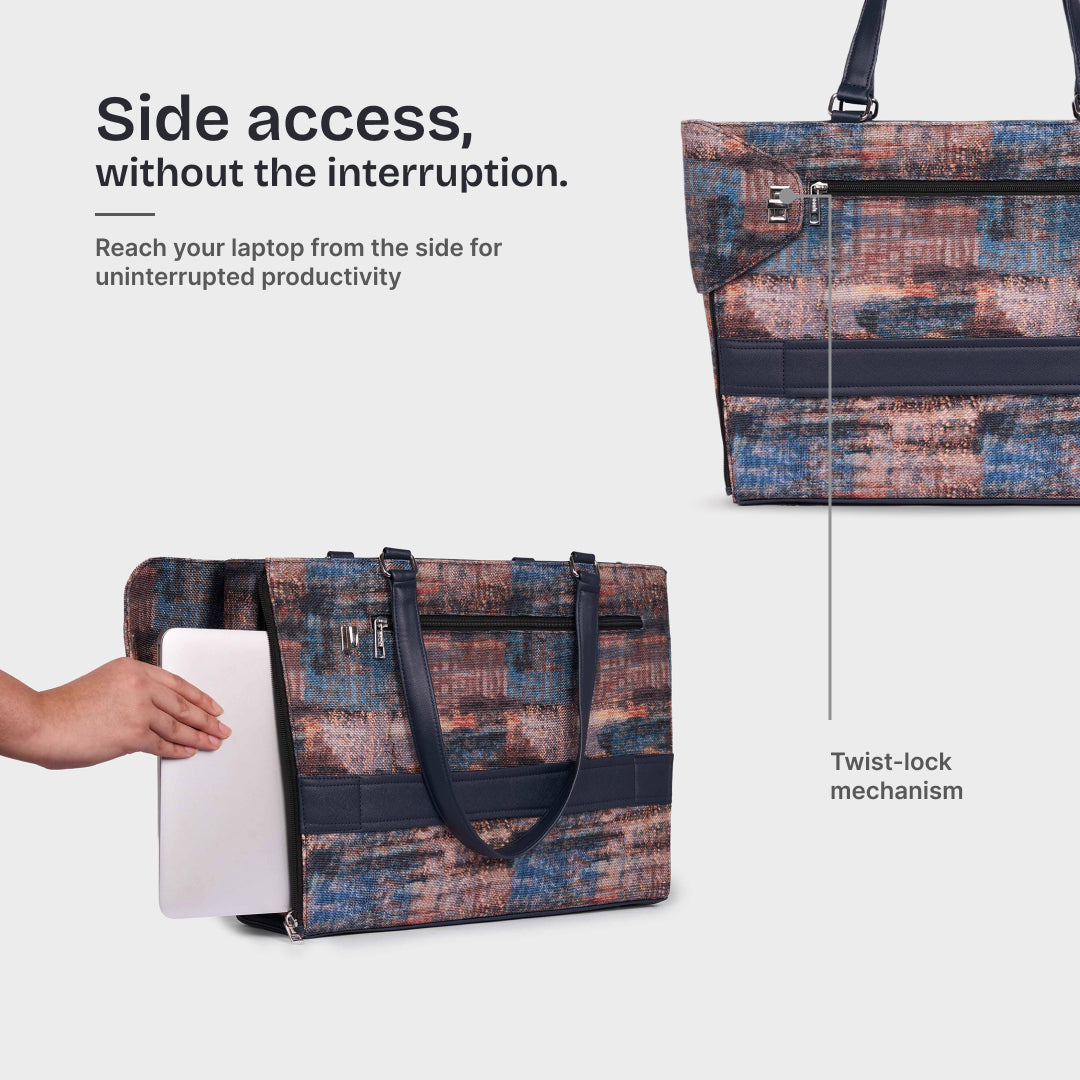 Triund Baroque Ace Office Bag (Navy Blue)
