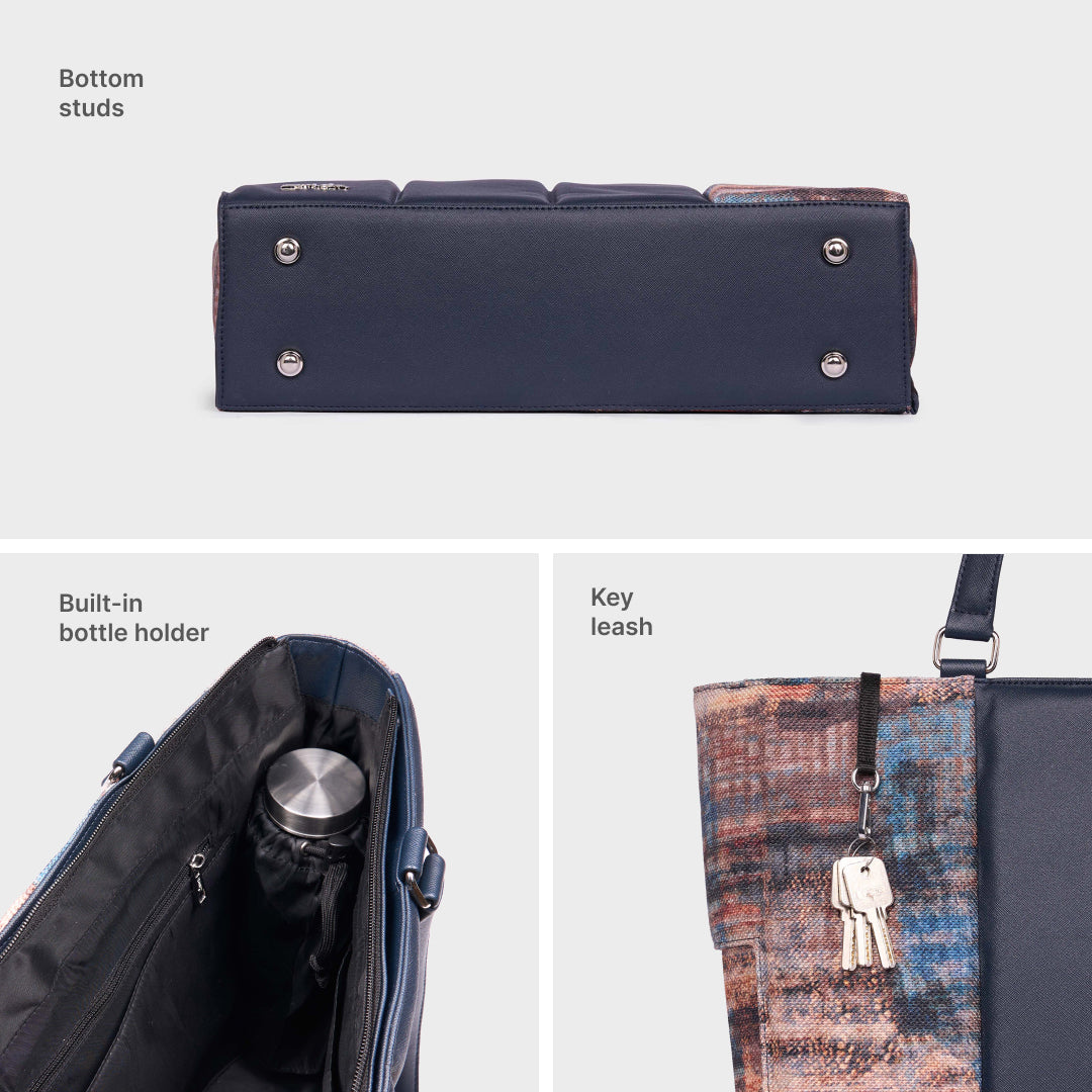 Triund Baroque Ace Office Bag (Navy Blue)