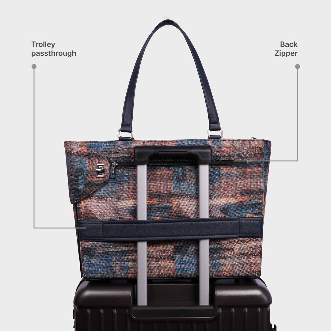 Triund Baroque Ace Office Bag (Navy Blue)