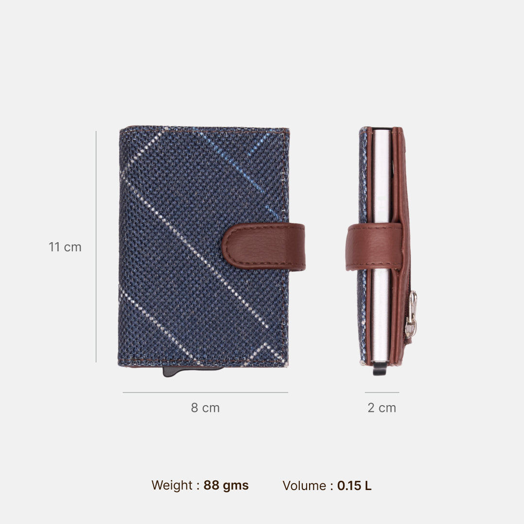 Bombay Tartan Arc Card Holder