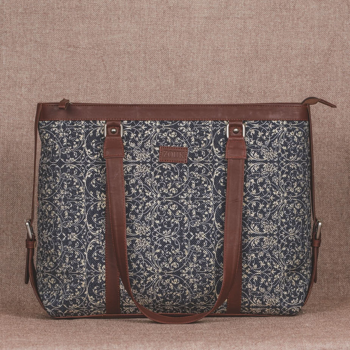 Lattice Lace & Jet Black - Women's Office Bag & Everyday Tote Bag Combo