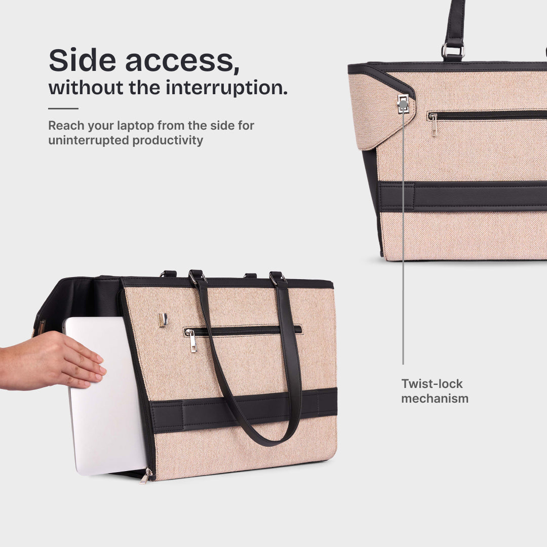 Beige Ascent Office Bag