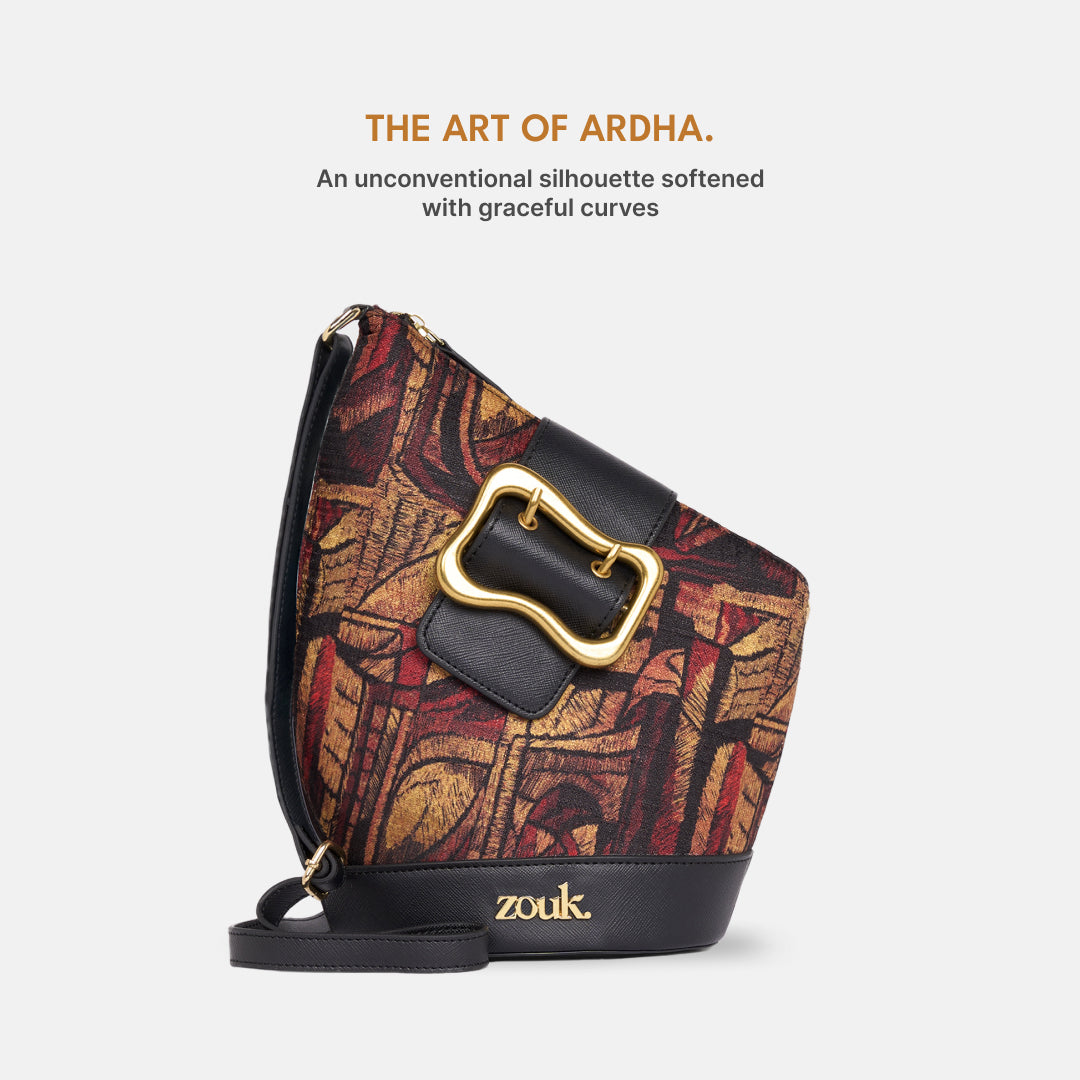 Midas Ardha Sling Bag (Black Saffiano)