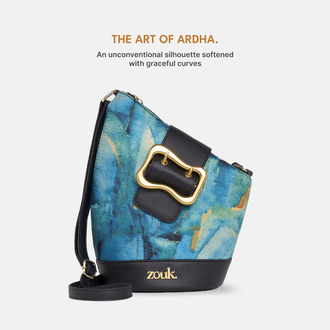 Opalite Ardha Sling Bag (Black Saffiano)