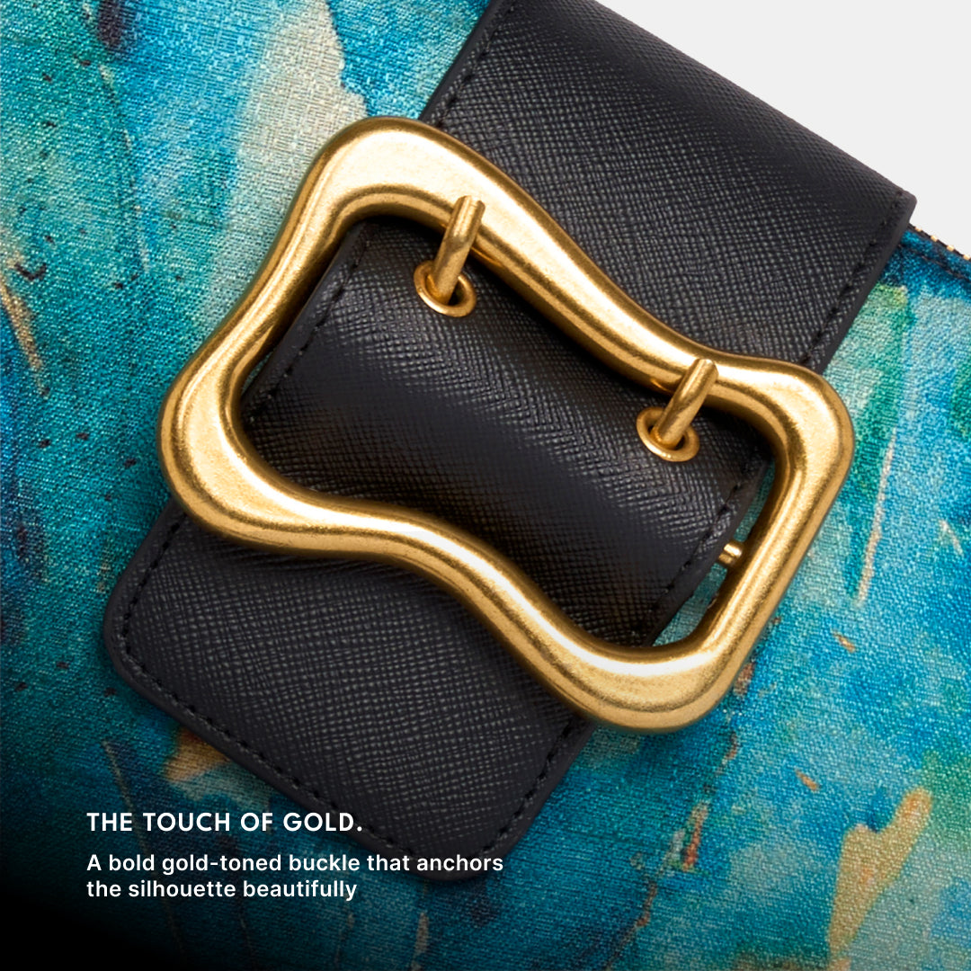 Opalite Ardha Sling Bag (Black Saffiano)
