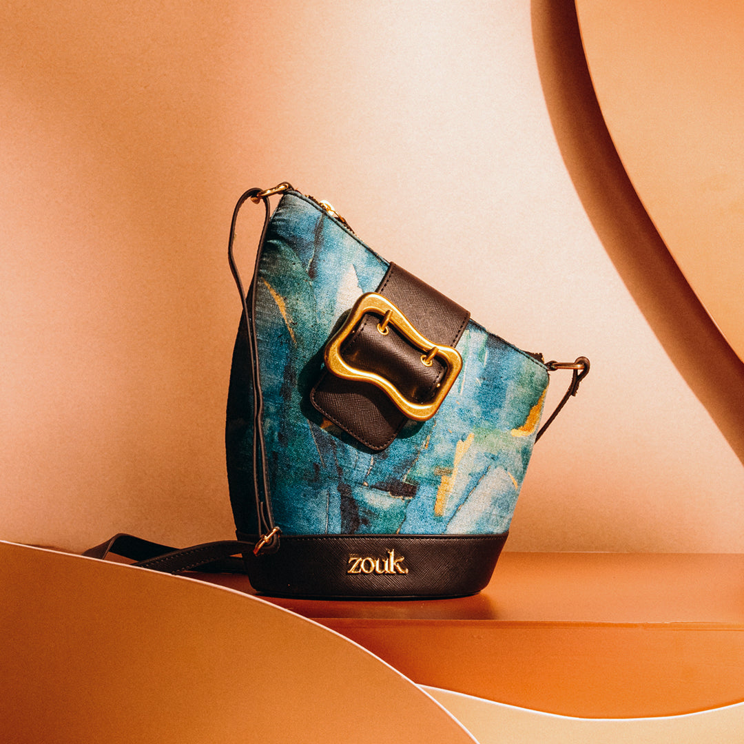 Opalite Ardha Sling Bag (Black Saffiano)