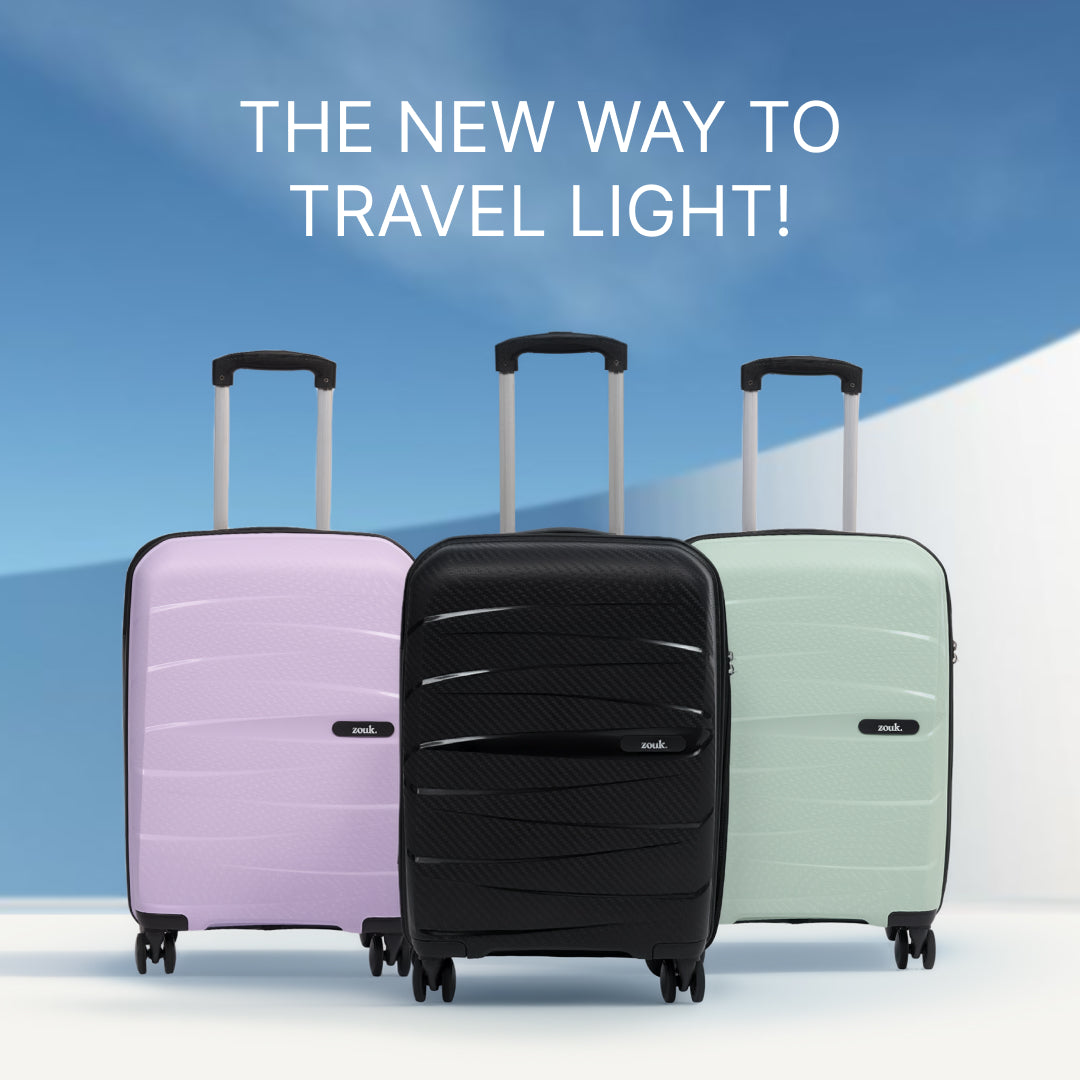 Black Aira Trolley Bag Combo (Medium & Large)
