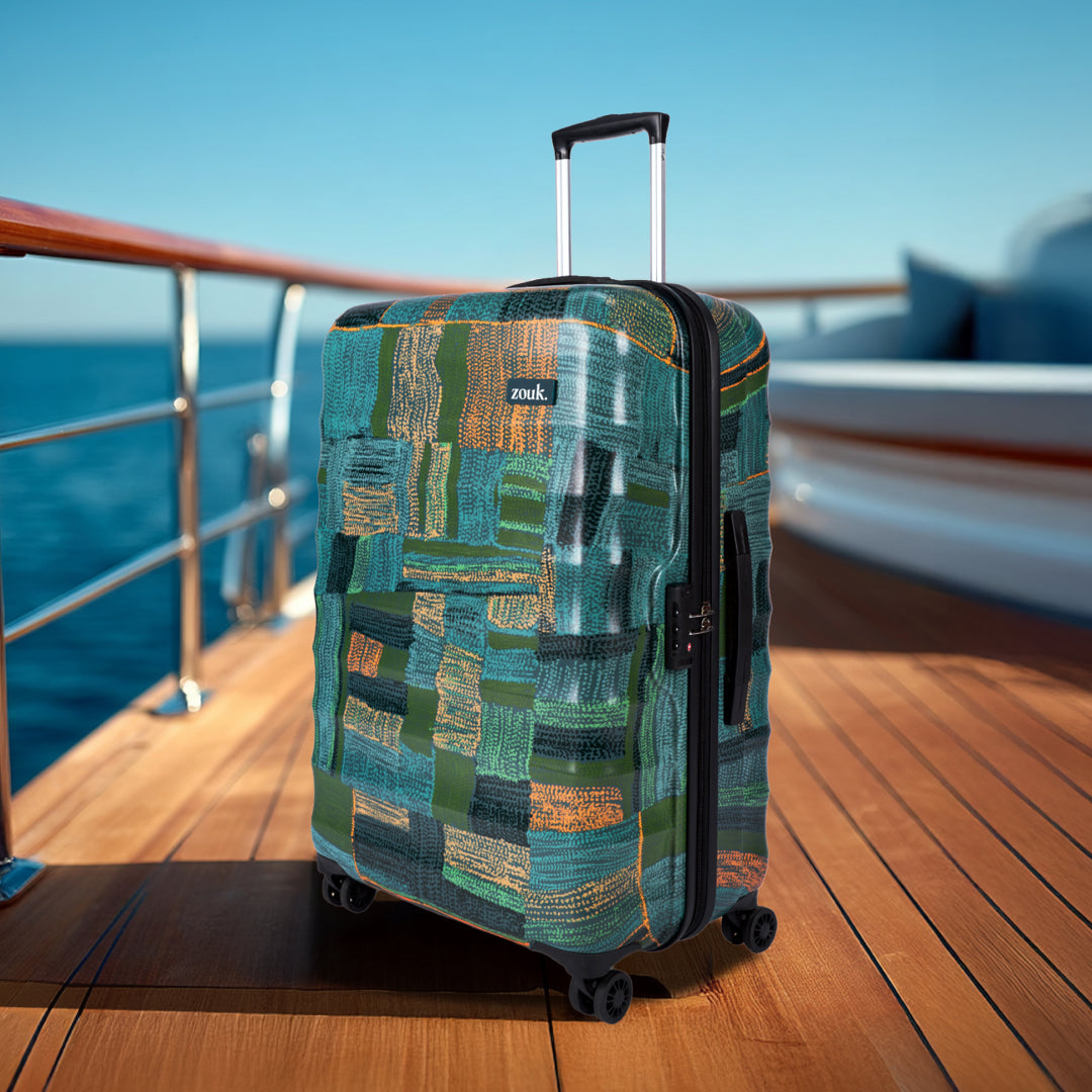 Indus Lattice Green Amorah Trolley Bag